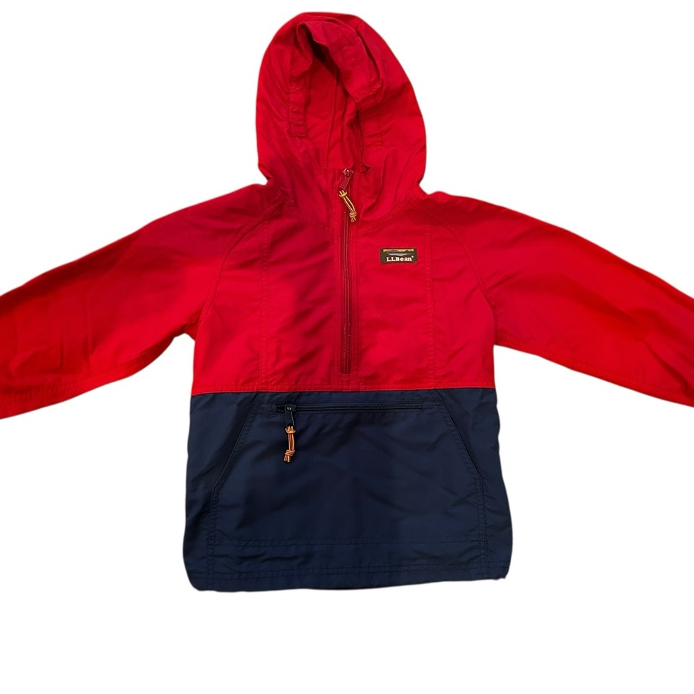 L.L. Bean Red and Blue Youth Kids Anorak